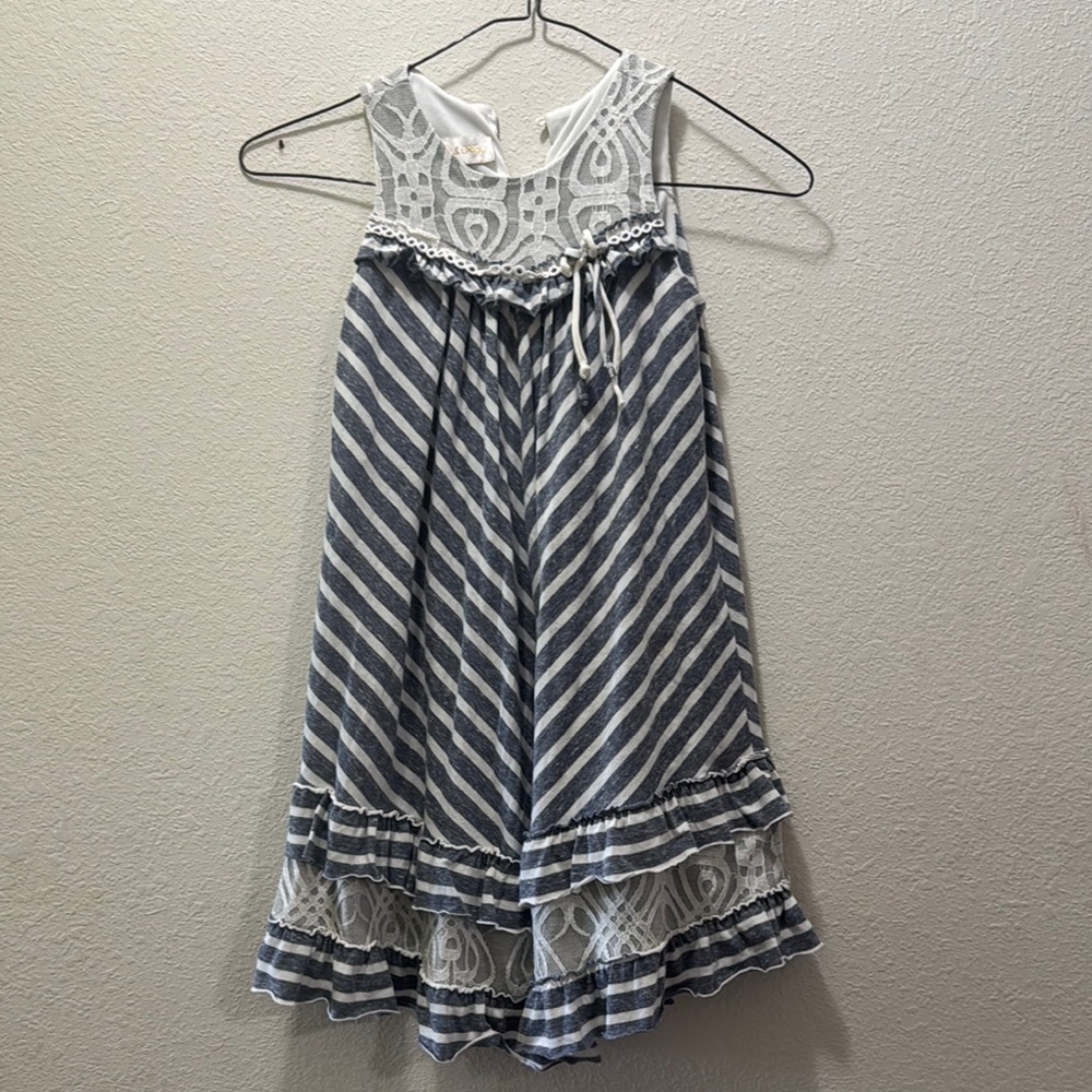 Isobella & Chloe Blue and White Striped Dress